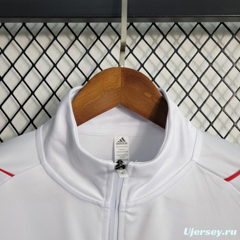 23-24 Sao Paulo White Full Zipper Training Jacket