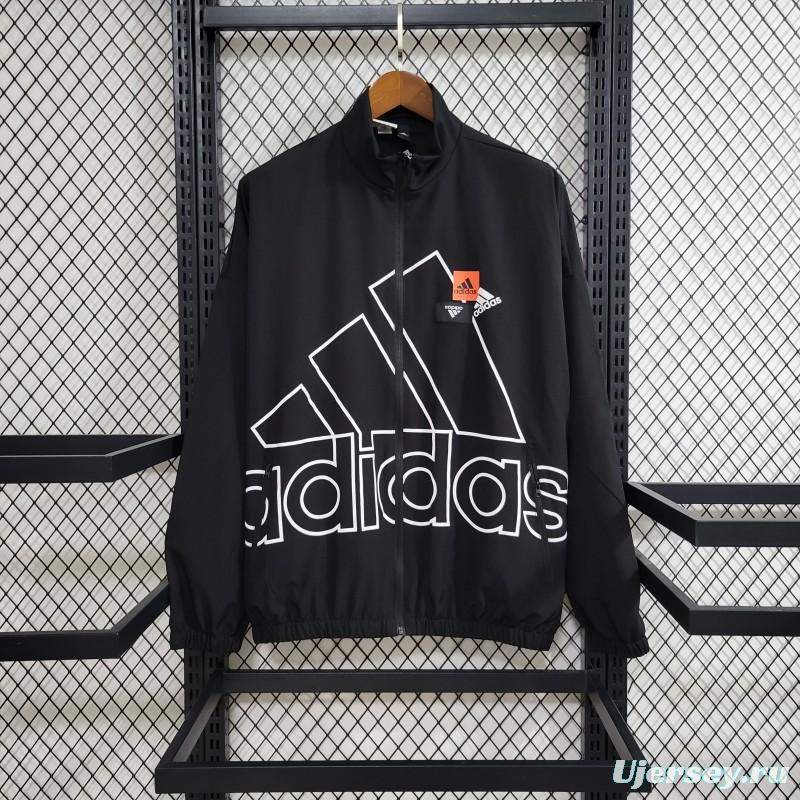 2023 Adidas Black Windbreaker