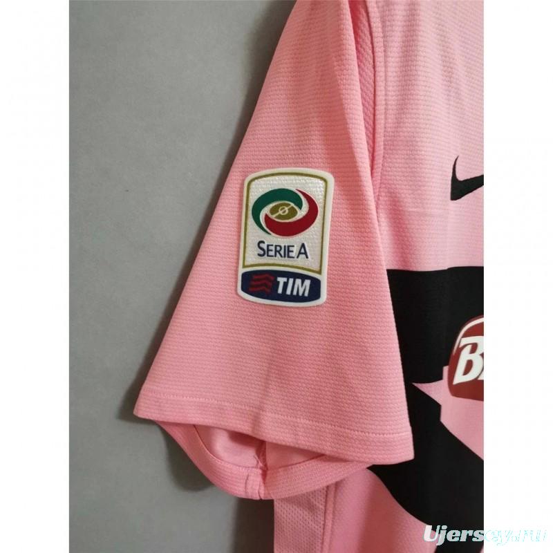 Retro 11/12 Juventus Away Pink Jersey With Serie A Patch