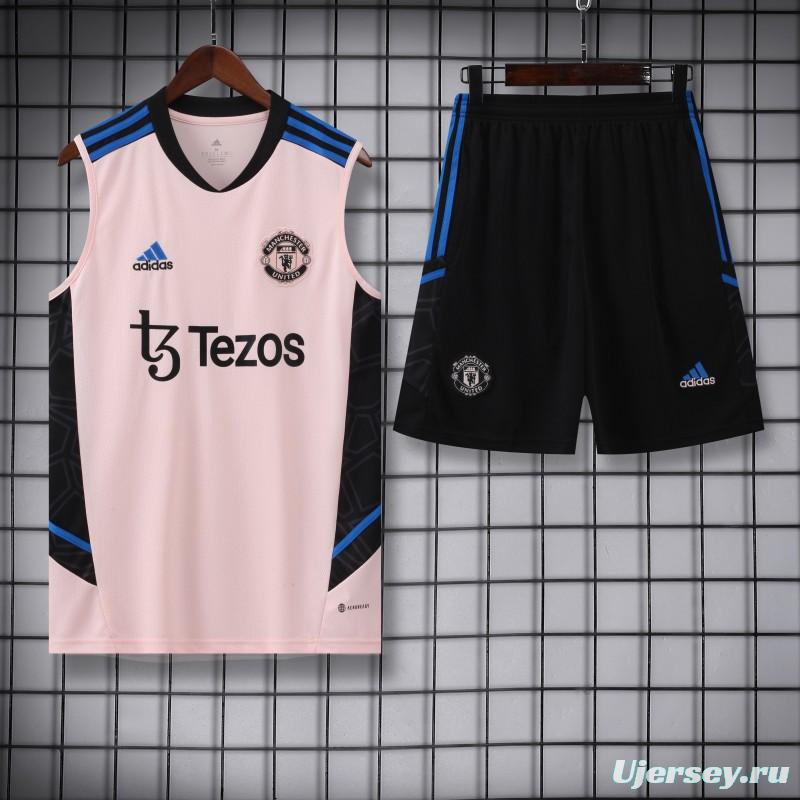 23-24 Arsenal Pink Vest Jersey+Shorts