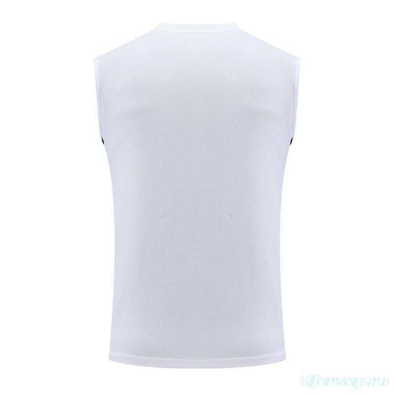 23-24 Bayern Munich White Black Vest Jersey+Shorts