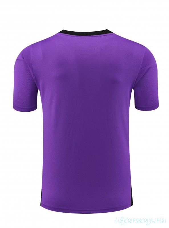 23-24 Real Madrid Purple Short Sleeve+Shorts