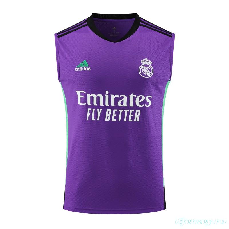 23-24 Real Madrid Purple Vest Jersey+Shorts