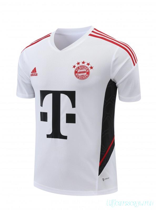 23-24 Bayern Munich White Black Short Sleeve+Shorts