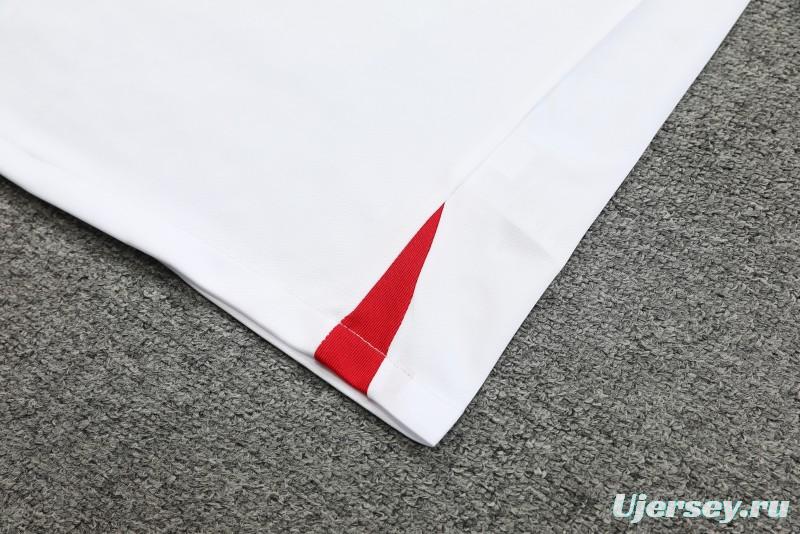 23-24 Liverpool White Vest Jersey+Shorts