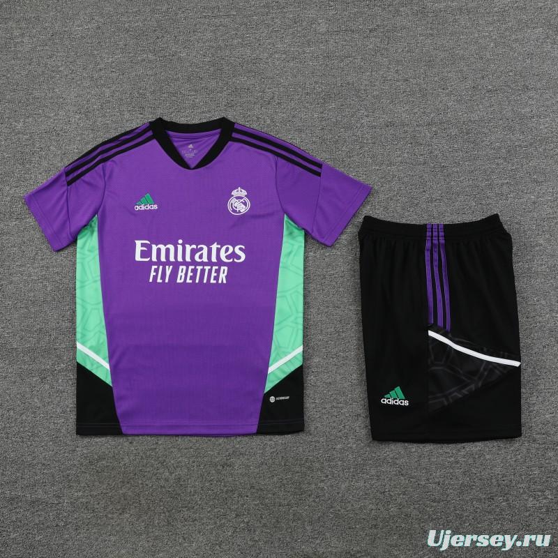 23-24 Real Madrid Purple Short Sleeve+Shorts