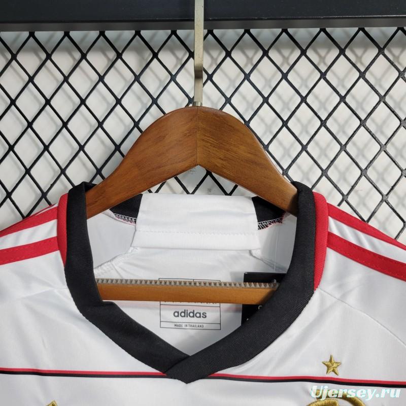 23-24 Kids Flamengo Away White Jersey Size 16-28