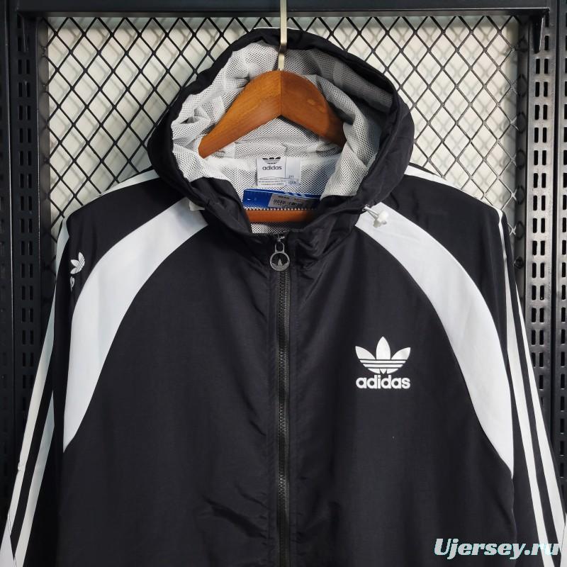 2023 Adidas Originals Black Windbreaker