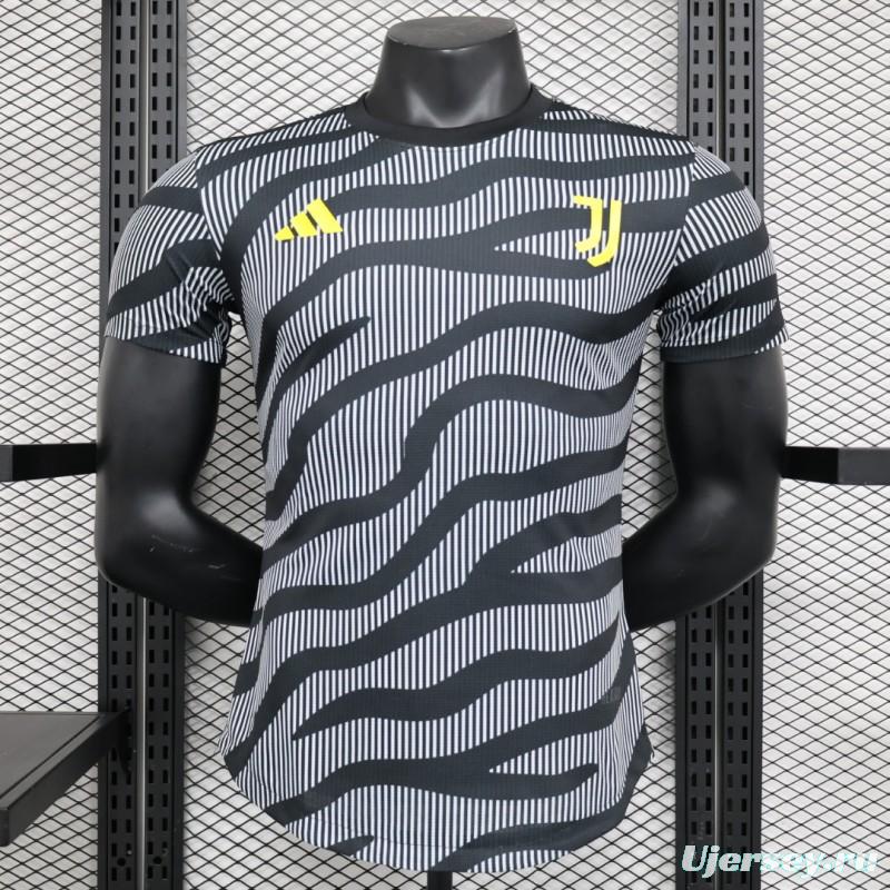 Player Version 23/24 Juventus Third Black Stripe Training Jersey