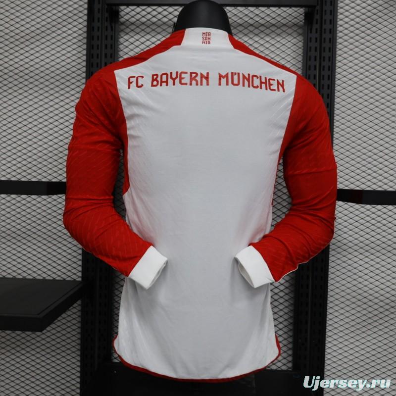 Player Version 23/24 Bayern Munich Home Long Sleeve Jersey