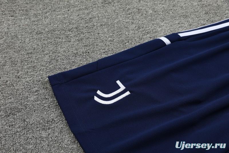 23 24 Juventus Red Navy Stripe Short Sleeve+Shorts