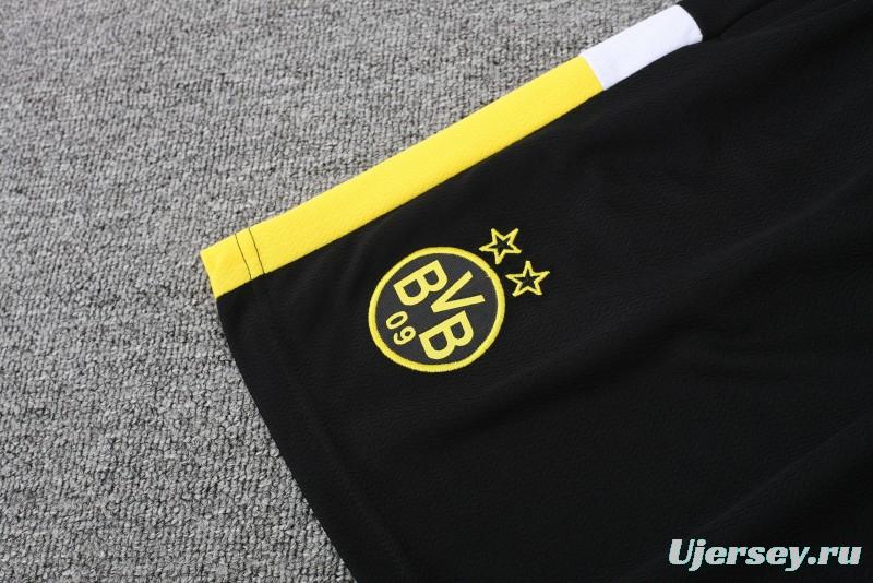 23 24 Borussia Dortmund Black Short Sleeve+Shorts