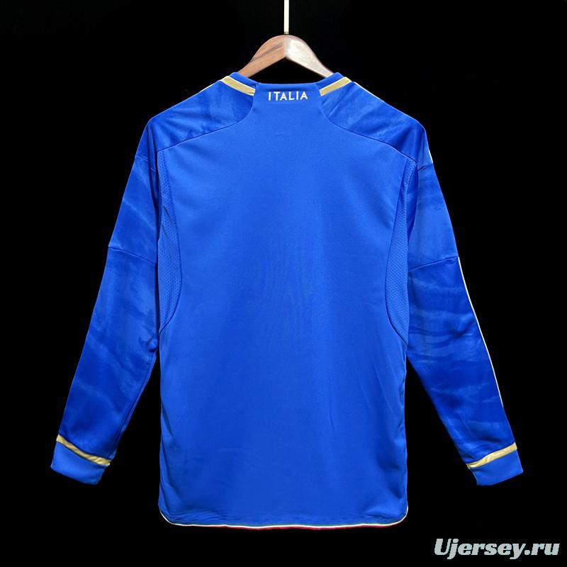 2023 Italy Home Long Sleeve Jersey