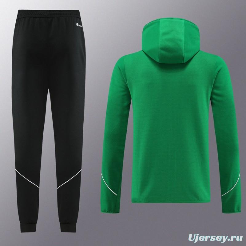 2023 Adidas Green Hoodie Full Zipper Jacket +Pants