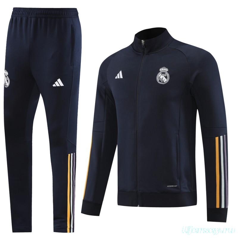 23 24 Real Madrid Navy  Full Zipper +Pants