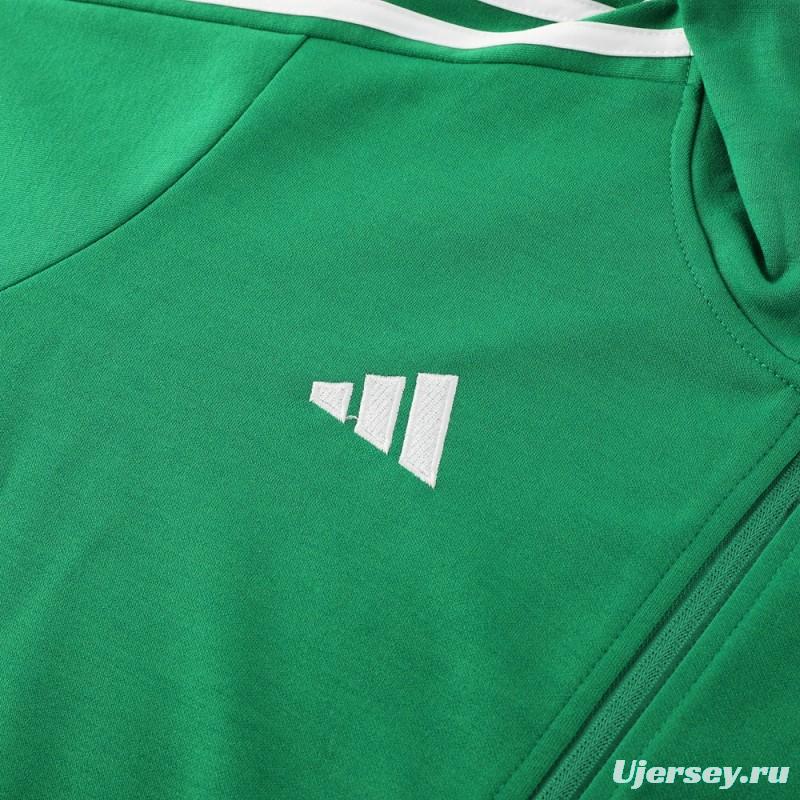 2023 Adidas Green Hoodie Full Zipper Jacket +Pants