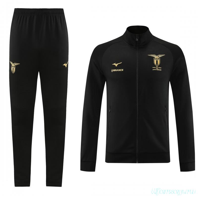 23/24 Lazio Black Full Zipper Jacket+Pants