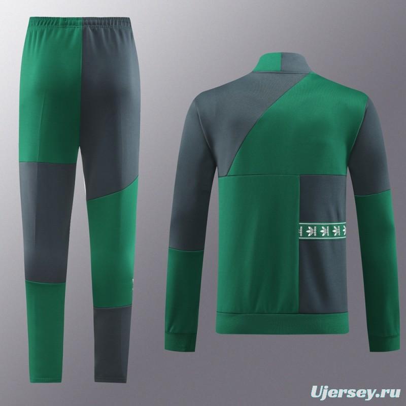 23/24 Adidas Original Green/Grey Full Zipper +Pants