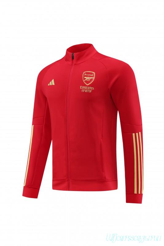 23/24 Arsenal Red Full Zipper Jacket+Pants