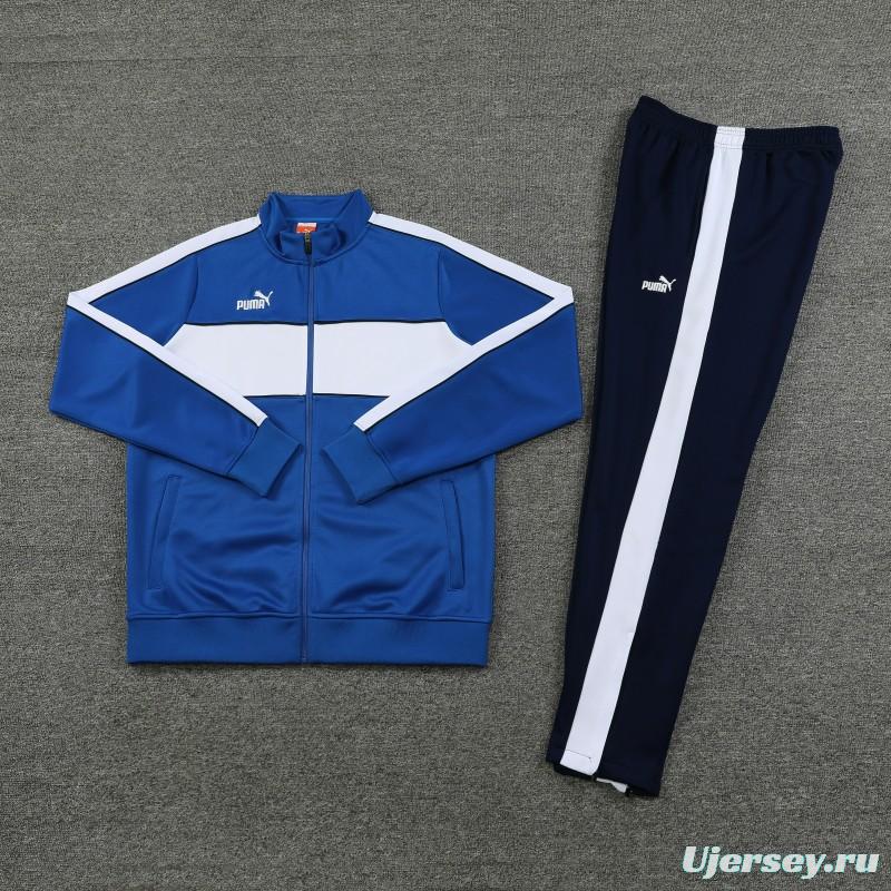 23/24 Puma Blue White Full Zipper Jacket+Pants