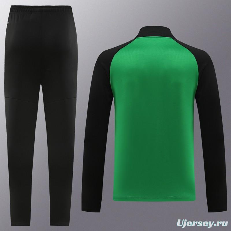 23/24 PUMA Black/Green Full Zipper Hooide Jacket+Pants
