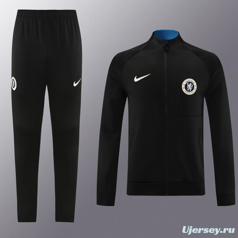 23/24 Chelsea Black Full Zipper Jacket+Pants