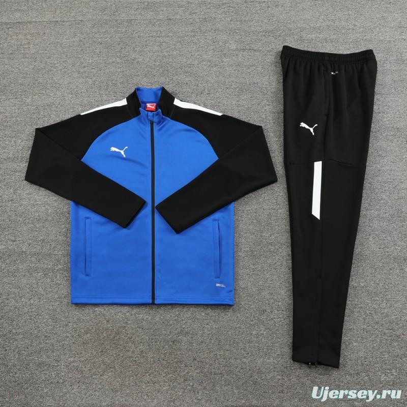 23/24 PUMA Black/Blue Full Zipper Hooide Jacket+Pants