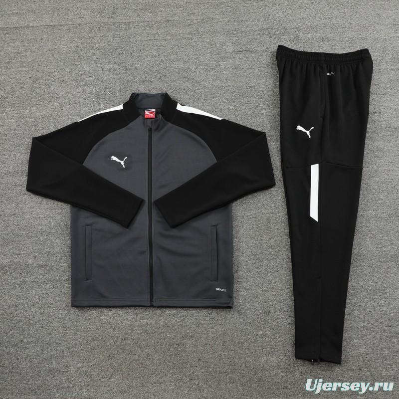 23/24 PUMA Black/Grey Full Zipper Hooide Jacket+Pants