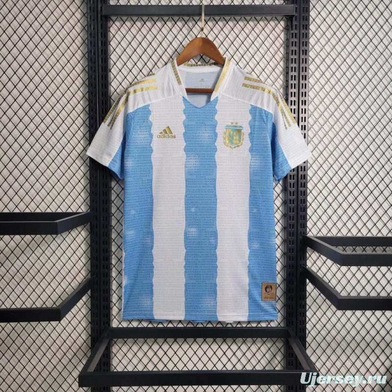 Retro 2021 Argentina x Maradona Tribute Home Jersey