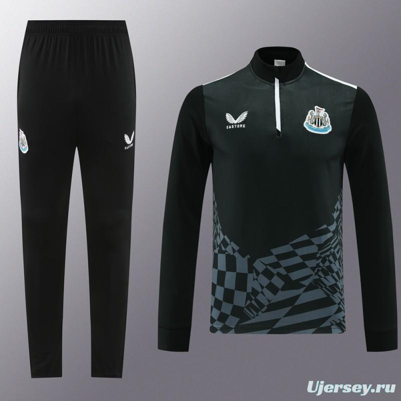 23/24 Newcastle United Black Half Zipper Jacket+Pants