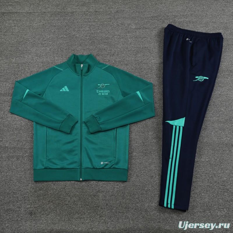 23/24 Arsenal Green Full Zipper Jacket+Pants