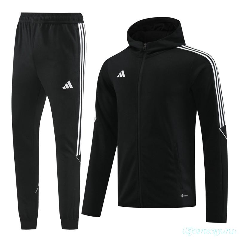 2024 Adidas Black Full Zipper HoodieJacket+Pants