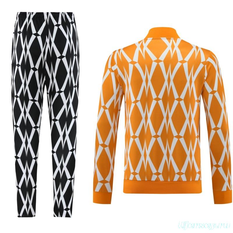 2024 Ivory Coast Orange Full Zipper Jacket+Pants