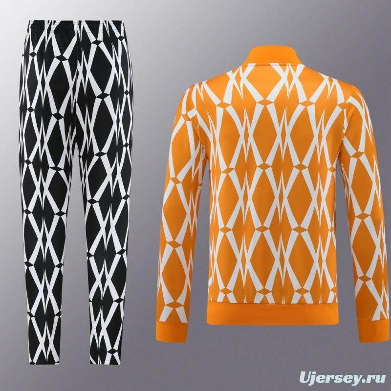 2024 Ivory Coast Orange Full Zipper Jacket+Pants