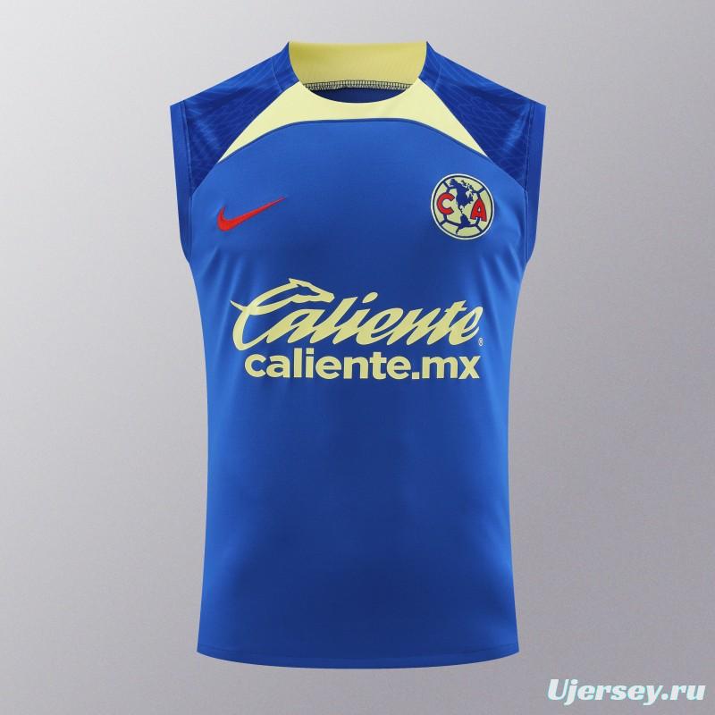 24/25 Club America Blue/Yellow Vest Jeresy+Shorts