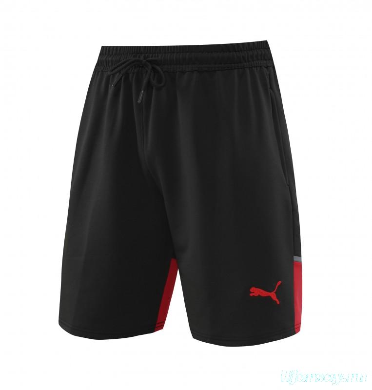 23/24 AC Milan Red/Black Cotton Short Sleeve Jersey+Shorts