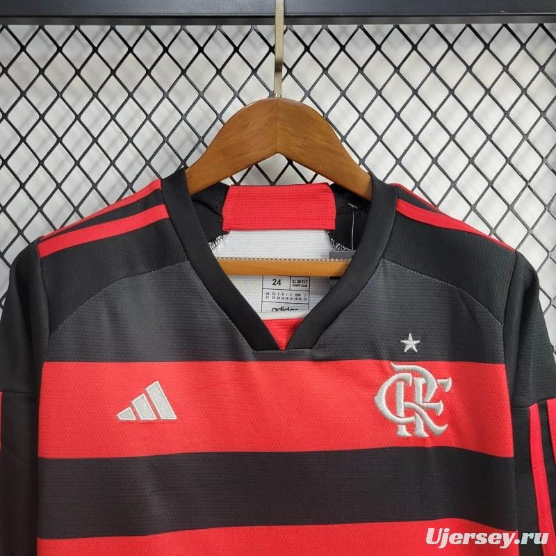 24/25 Kids Flamengo Home Long Sleeves Jersey