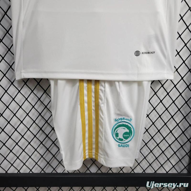 2024 Kids Saudi Arabia Away White Jersey