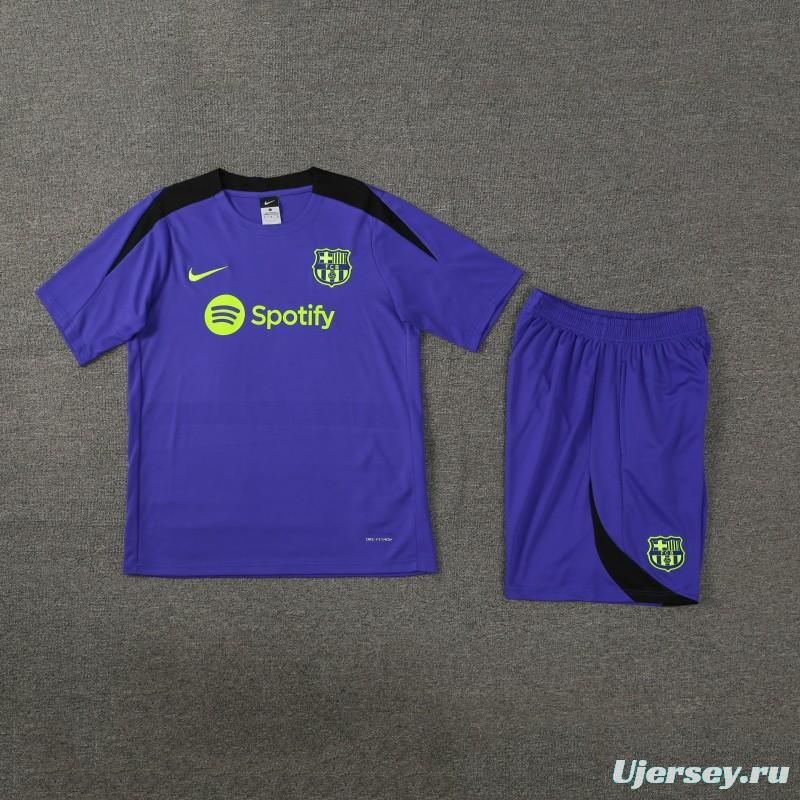 24/25 Barcelona Blue Short Sleeve Jeresy+Shorts