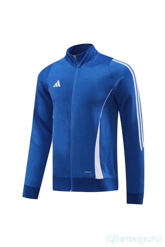 2024 Adidas Blue Half Zipper Jacket+Pants