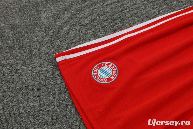 23/24 Bayern Munich Red Cotton Short Sleeve Jersey+Shorts