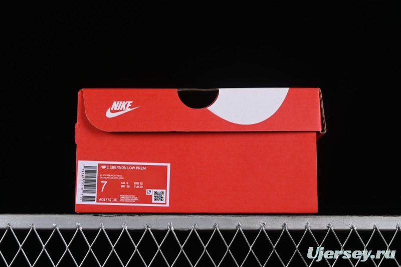 Nike Ebernon Low Premium Black White Low-Top Versatile Breathable Casual Sneakers - AQ1774-101