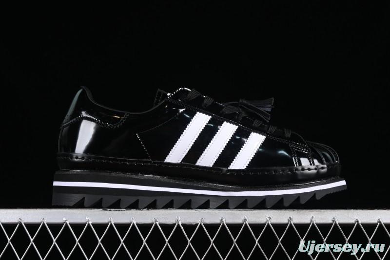 Adidas Clot x Superstar IH5953 Preppy Style Leather Sneakers with Shell Toe - IH5953