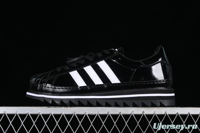 Adidas Clot x Superstar IH5953 Preppy Style Leather Sneakers with Shell Toe - IH5953