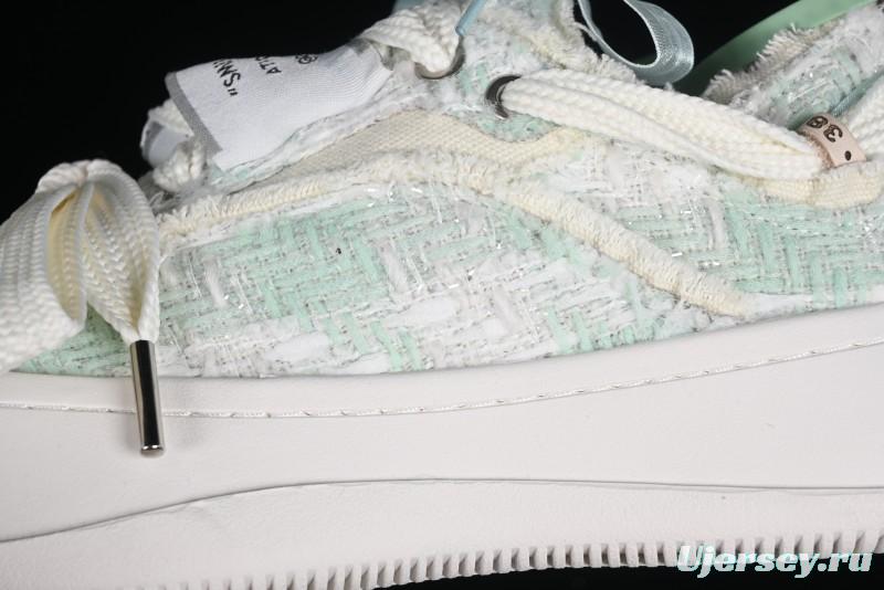 SMILEREPUBLIC Mint Manbo Light Blue Checkered Open Smile Platform Canvas Shoes - G.D4