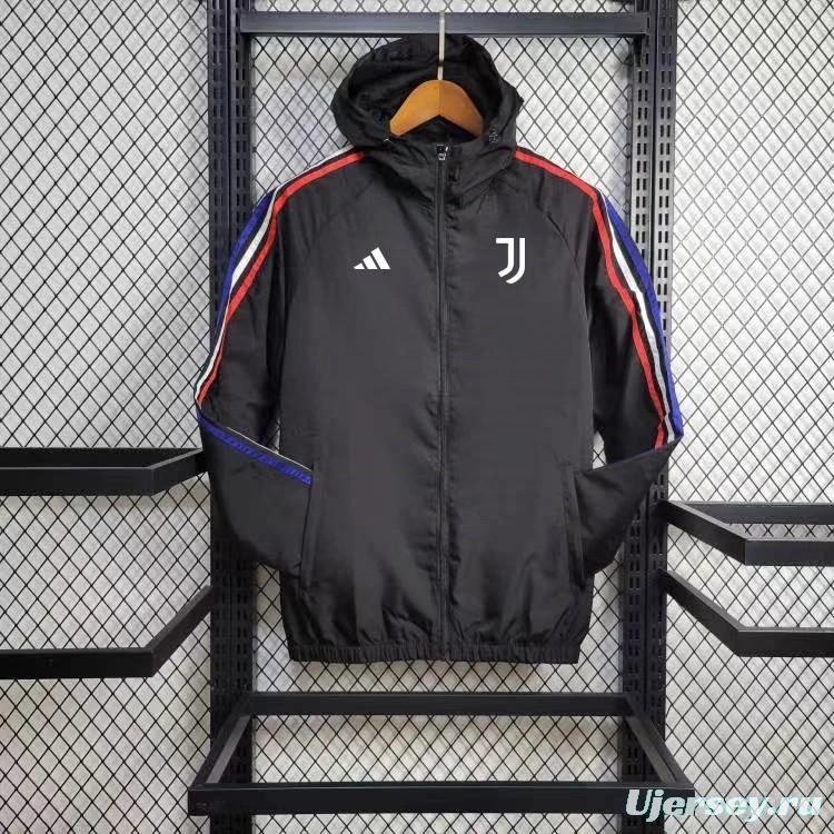 24/25 Juventus Black Windbreaker