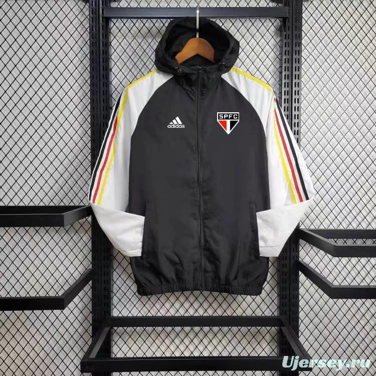 24/25 Sao Paulo Black/White Windbreaker