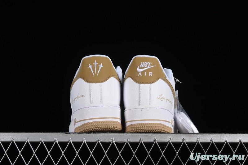 Nike Nocta x Nike Air Force 1 '07 Low "Certified Lover Boy" Khaki Classic Low-Top Casual Sneakers - LO1718-051