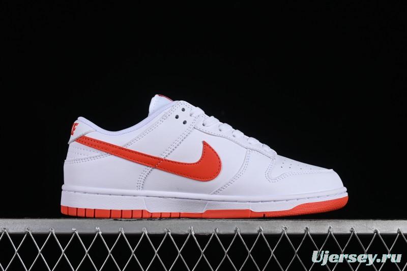 Nike SB Dunk Low White Orange Low-Top Casual Skateboarding Shoes - DV0831-103