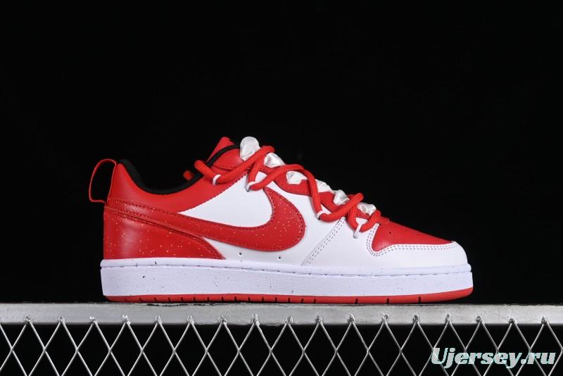 Nike Court Borough Low-Top Casual Sneakers with Dragon Emblem and Splatter Ink Vibe Style - DV5456-600